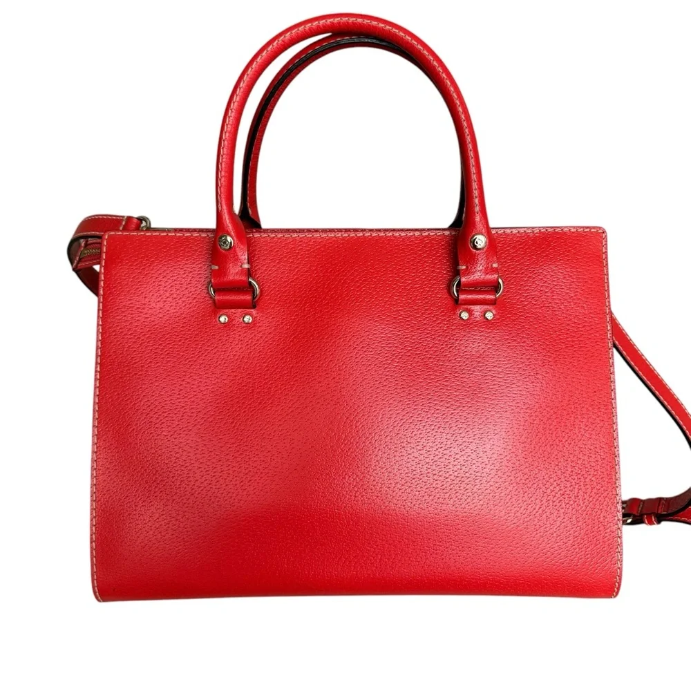 🆕 Kate Spade Large Satchel Red Shoulder Bag